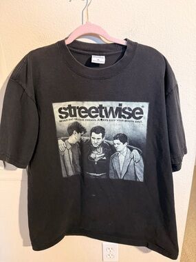 Streetwise Graphic Tee Black Johnny Cash Style Photo Shirt XL USA